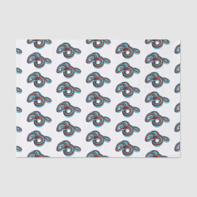 San Francisco garter snake cartoon illustration Tissue Paper (Front)