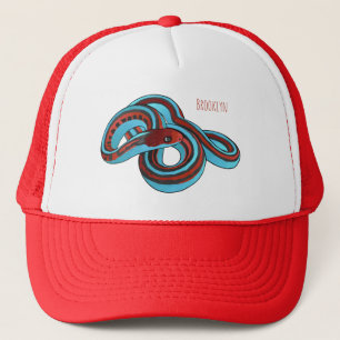 San Francisco garter snake cartoon illustration Trucker Hat