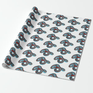 San Francisco garter snake cartoon illustration Wrapping Paper