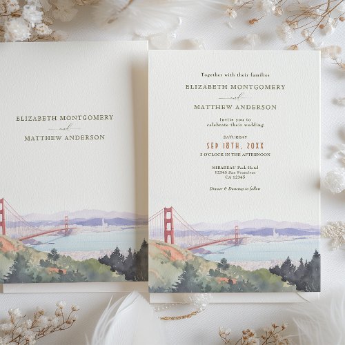 San Francisco Gate Destination Wedding Invitation