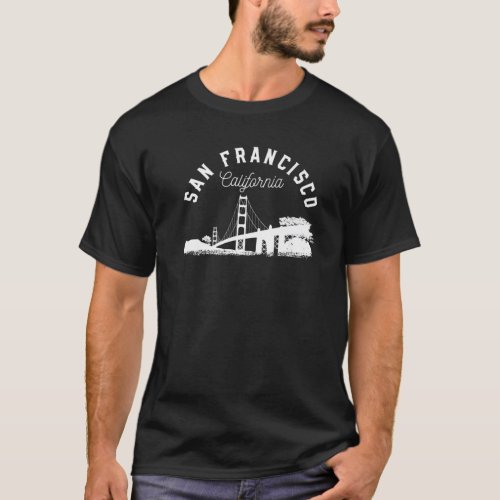 San Francisco Gold Gate Bridge Gift Design T_Shirt