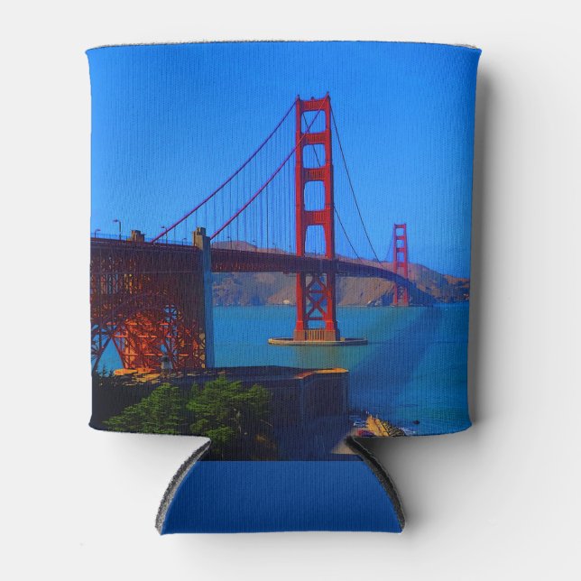 San Francisco Golden Gate Bridge #7 Can Cooler (Front)