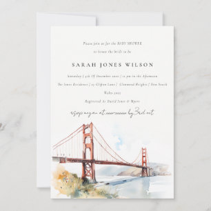 San Francisco Golden Gate Bridge Baby Shower Invitation