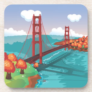 San Francisco Golden Gate Bridge Beverage Coaster