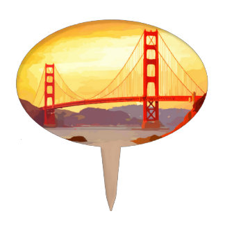 San Francisco Golden Gate Bridge Cake Topper