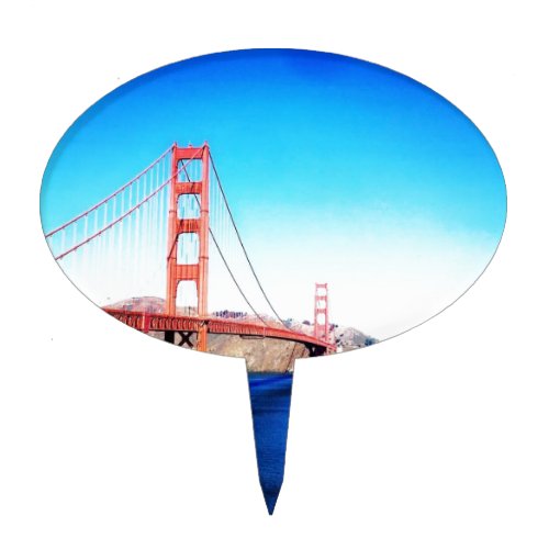 San Francisco Golden Gate Bridge California Cake Topper