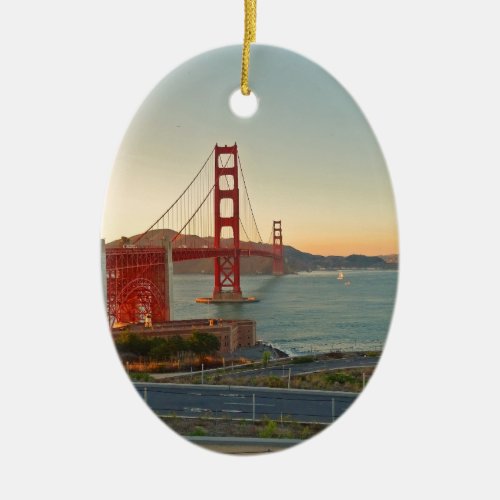 San Francisco Golden Gate Bridge Ceramic Ornament
