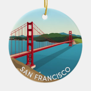 San Francisco Golden Gate Bridge Ceramic Ornament