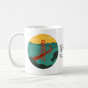 San Francisco - Golden Gate Bridge/ customize name Coffee Mug