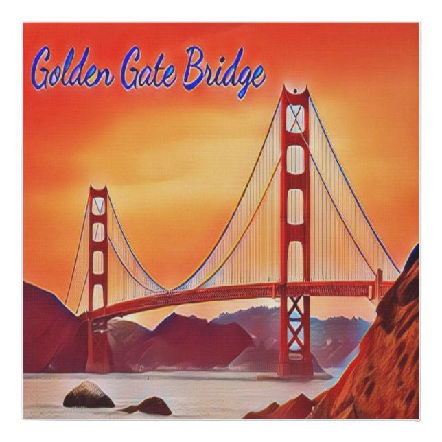 San Francisco Golden Gate Bridge Faux Canvas Print (Front)