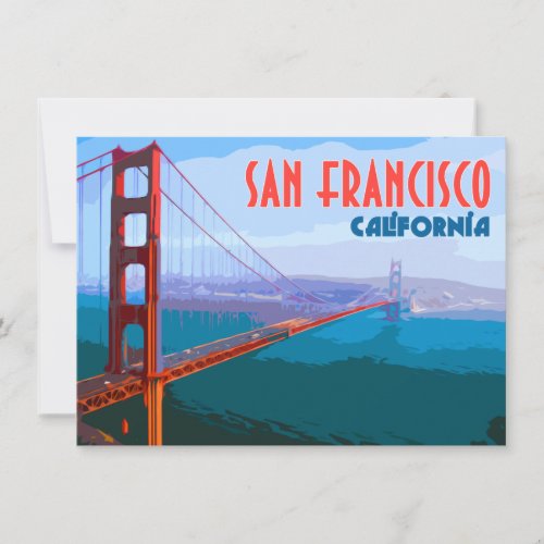 San Francisco Golden Gate Bridge Flat Card