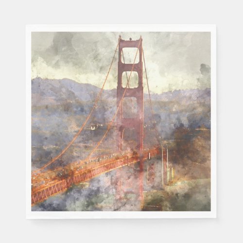 San Francisco Golden Gate Bridge in California Napkins