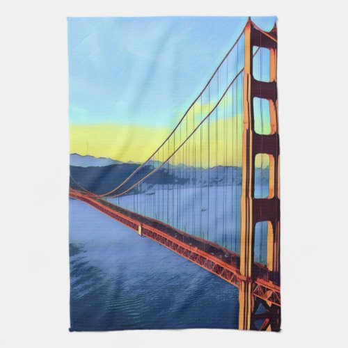 San Francisco _ GOLDEN GATE _ Bridge Kitchen Towel