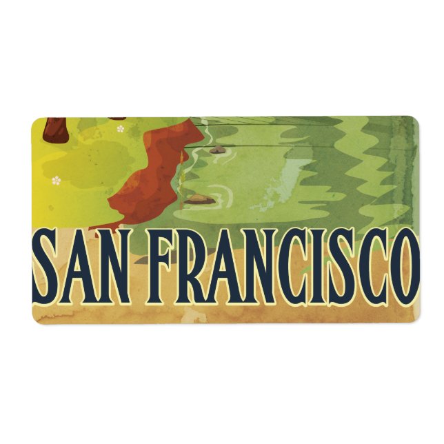 San Francisco Golden Gate Bridge Label (Front)