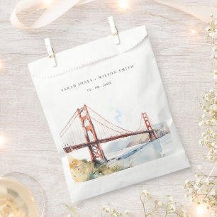 San Francisco Golden Gate Bridge Landscape Wedding Favor Bag