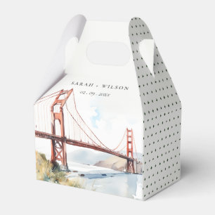 San Francisco Golden Gate Bridge Landscape Wedding Favor Boxes