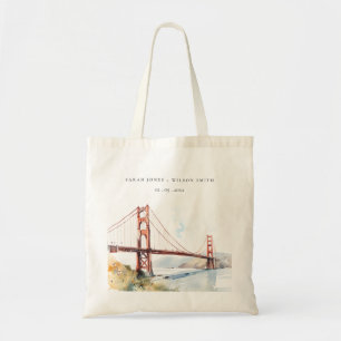 San Francisco Golden Gate Bridge Landscape Wedding Tote Bag