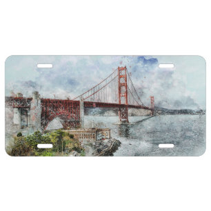 San Francisco Golden Gate Bridge License Plate