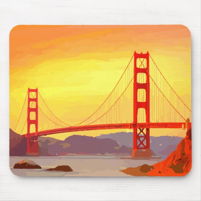 San Francisco Golden Gate Bridge Mouse Pad (Front)