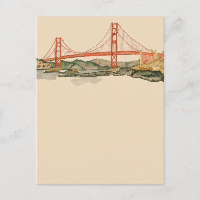 San Francisco Golden Gate Bridge Notecard (Front)