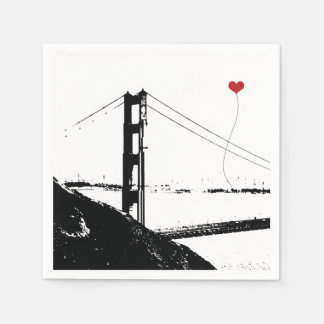 San Francisco Golden Gate Bridge paper napkin