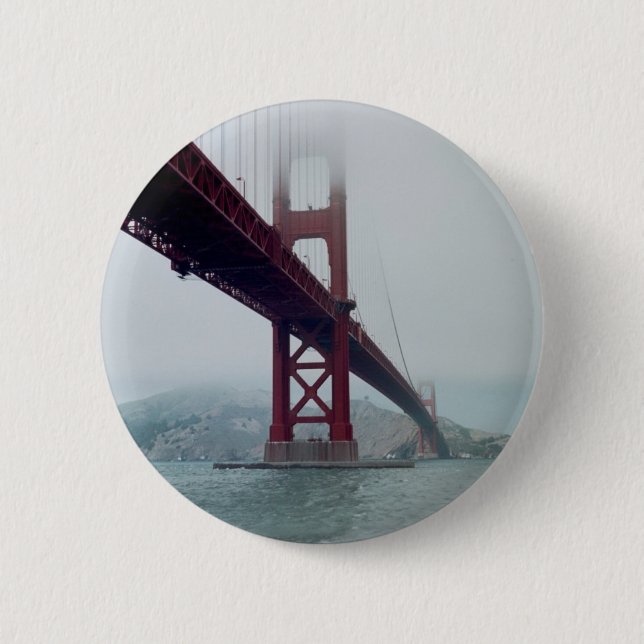 San Francisco Golden Gate Bridge Pinback Button (Front)