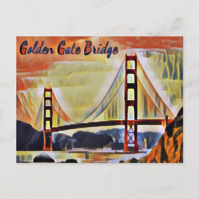 San Francisco Golden Gate Bridge Postcard (Front)