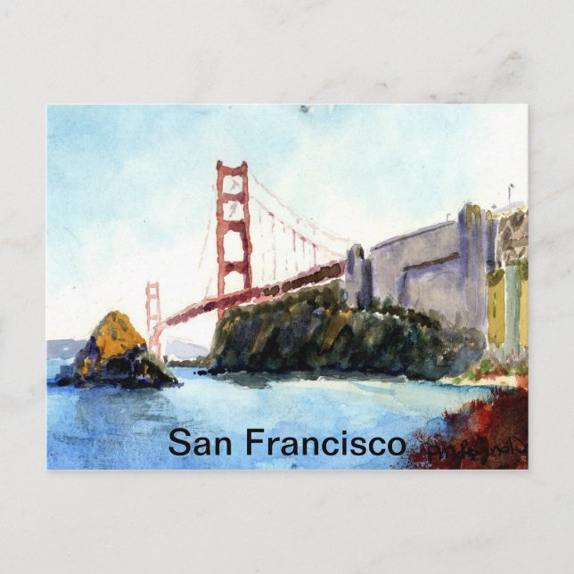 San Francisco Golden Gate Bridge Postcard (Front)