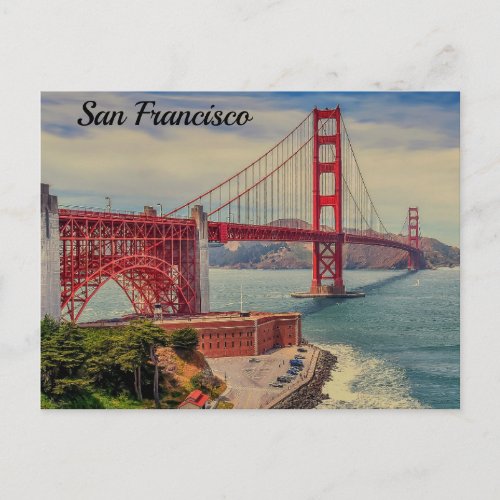 San Francisco golden gate bridge Postcard