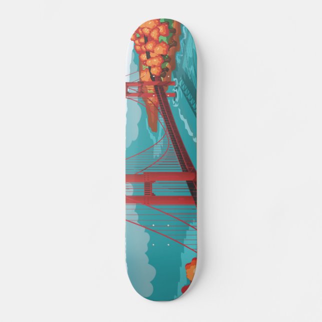 San Francisco Golden Gate Bridge Skateboard Deck (Front)