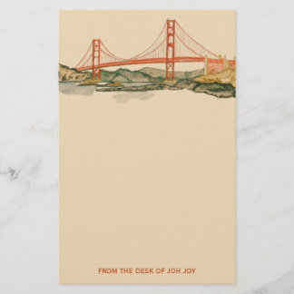 San Francisco Golden Gate Bridge Stationery