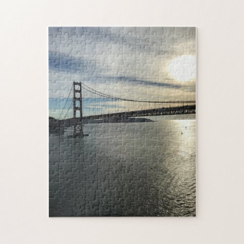 San Francisco Golden Gate Bridge sunset bay Jigsaw Puzzle