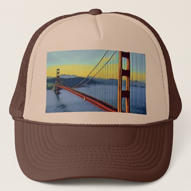 San Francisco - GOLDEN GATE - Bridge Trucker Hat (Front)