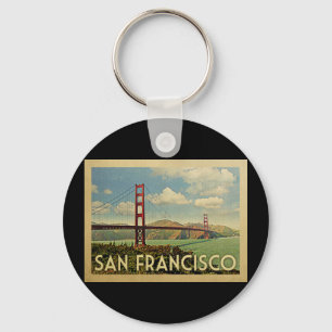 San Francisco Golden Gate Bridge Vintage Travel Keychain