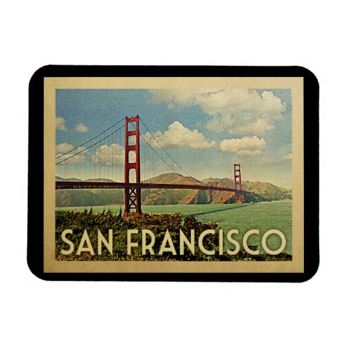 San Francisco Golden Gate Bridge Vintage Travel Magnet