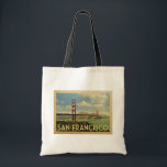 San Francisco Golden Gate Bridge Vintage Travel Tote Bag<br><div class="desc">San Francisco design in Vintage Travel style featuring the Golden Gate Bridge.</div>