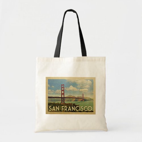 San Francisco Golden Gate Bridge Vintage Travel Tote Bag