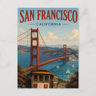 ❤️ San Francisco Golden Gate Skyline Style ❤️ Postcard