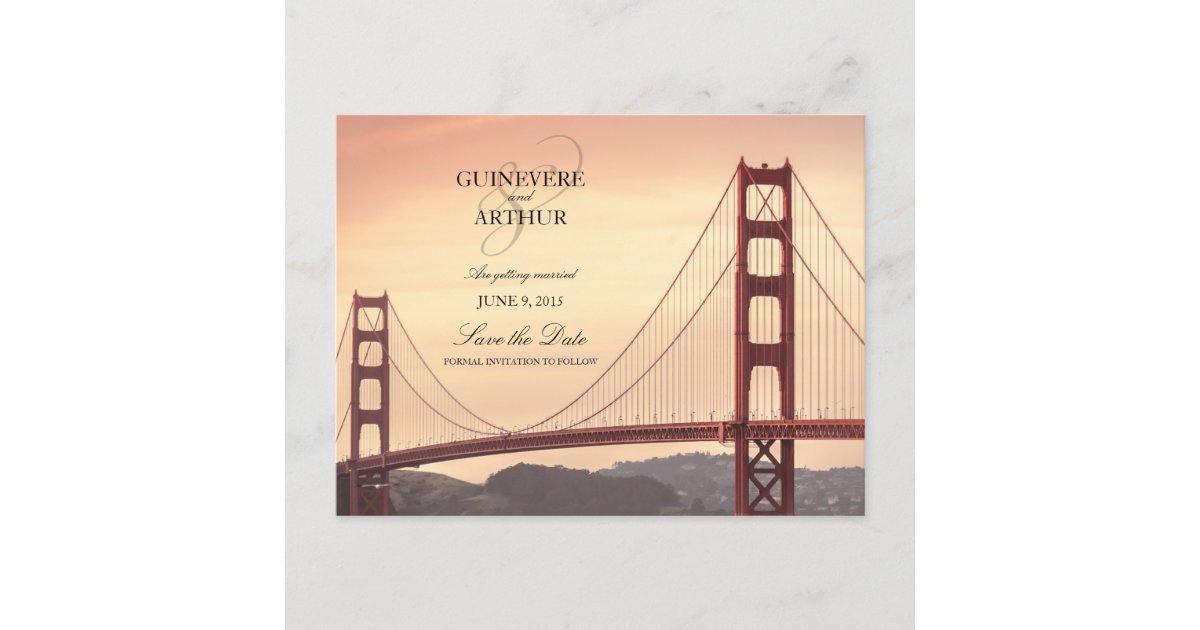 San Francisco Golden Gate Wedding Save The Date Announcement Postcard Zazzle San Francisco Golden Gate Wedding Save The Date Announcement Postcard Zazzle