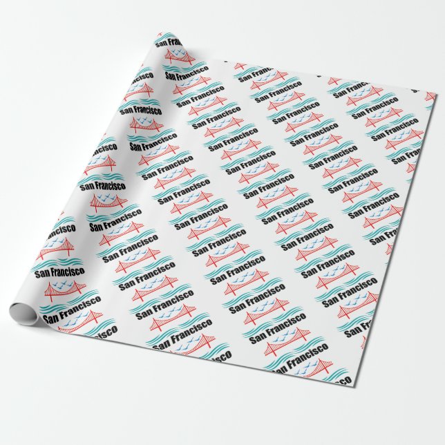 San Francisco Goodies Wrapping Paper (Unrolled)