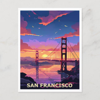 San Francisco Graphic Art Design Postcard