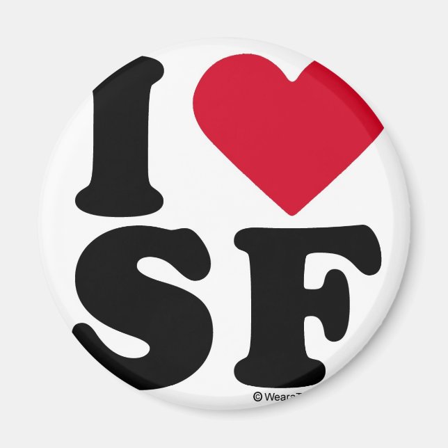 SAN FRANCISCO - "I LOVE SF" "I LOVE SAN FRANCISCO" MAGNET (Front)
