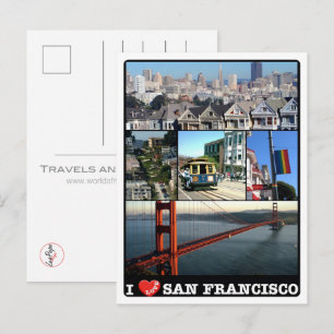 San Francisco - I Love - United States - Postcard