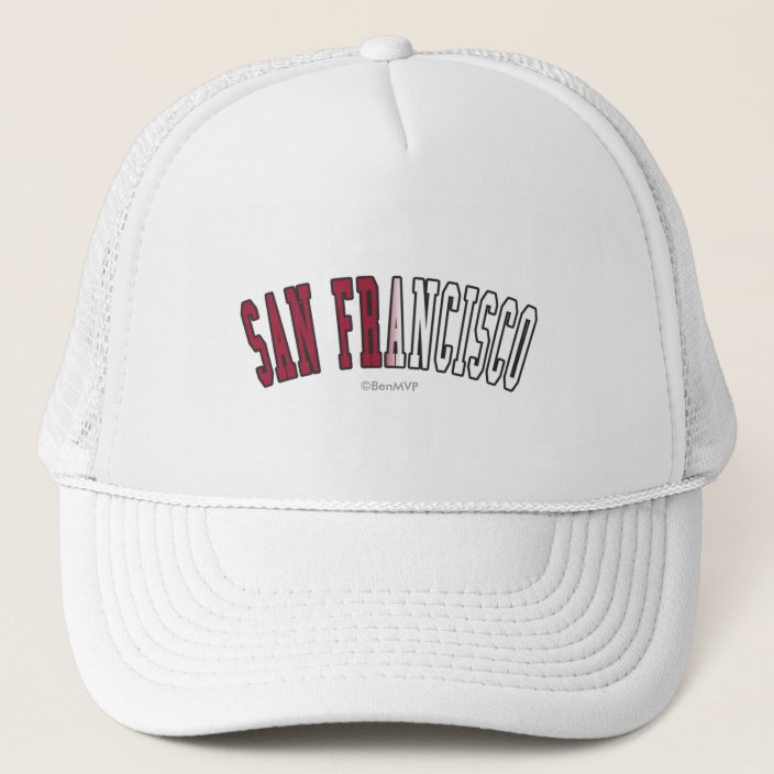 San Francisco in California State Flag Colors Hat