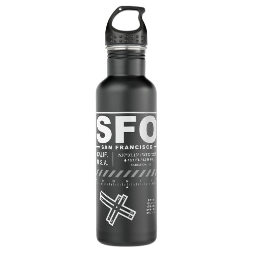 San Francisco International Airport SFO Stainless Steel Water Bottle