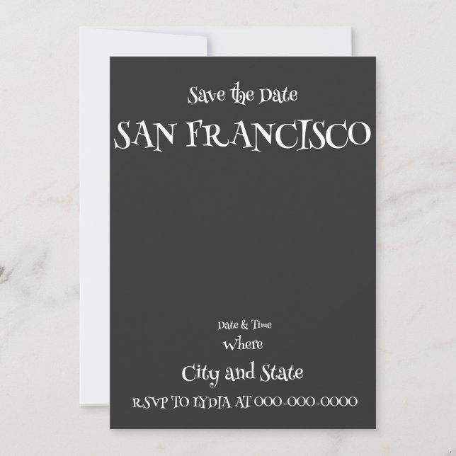 SAN FRANCISCO INVITATION (Front)