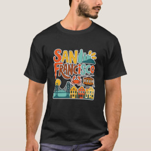 San Francisco Landmarks, Golden Gate Bridge T-Shirt