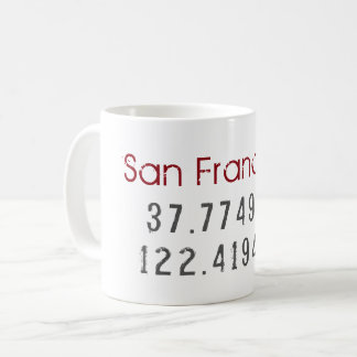 San Francisco Latitude Longitude Coffee Mug