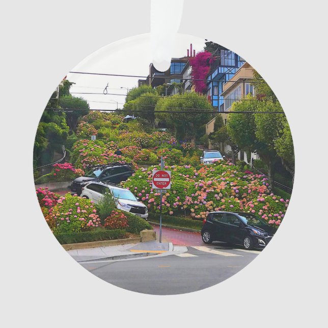 San Francisco Lombard Street #1-2 Ornament (Front)