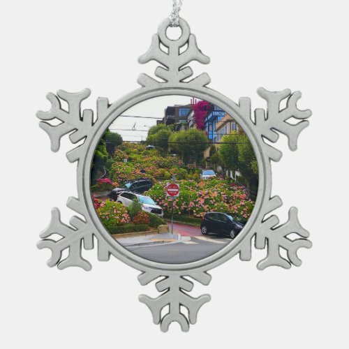 San Francisco Lombard Street 1 Snowflake Ornament